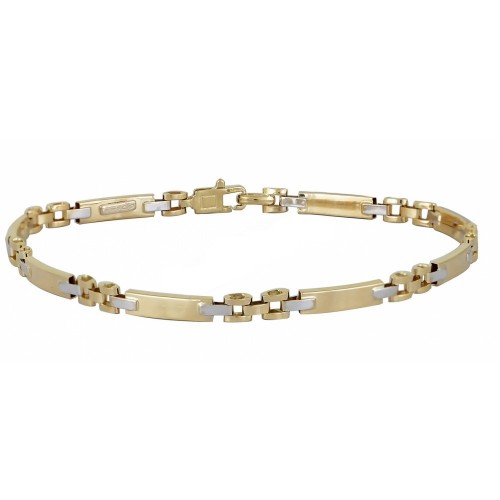 14K Χρυσό Βραχιόλι Δύο Τόνων BRA3010