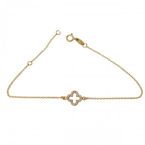 14K Χρυσό Bραχιόλι με Ζιργκόν AX1937BR