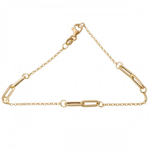 14K Χρυσό Bραχιόλι με Κρίκους BRI0049