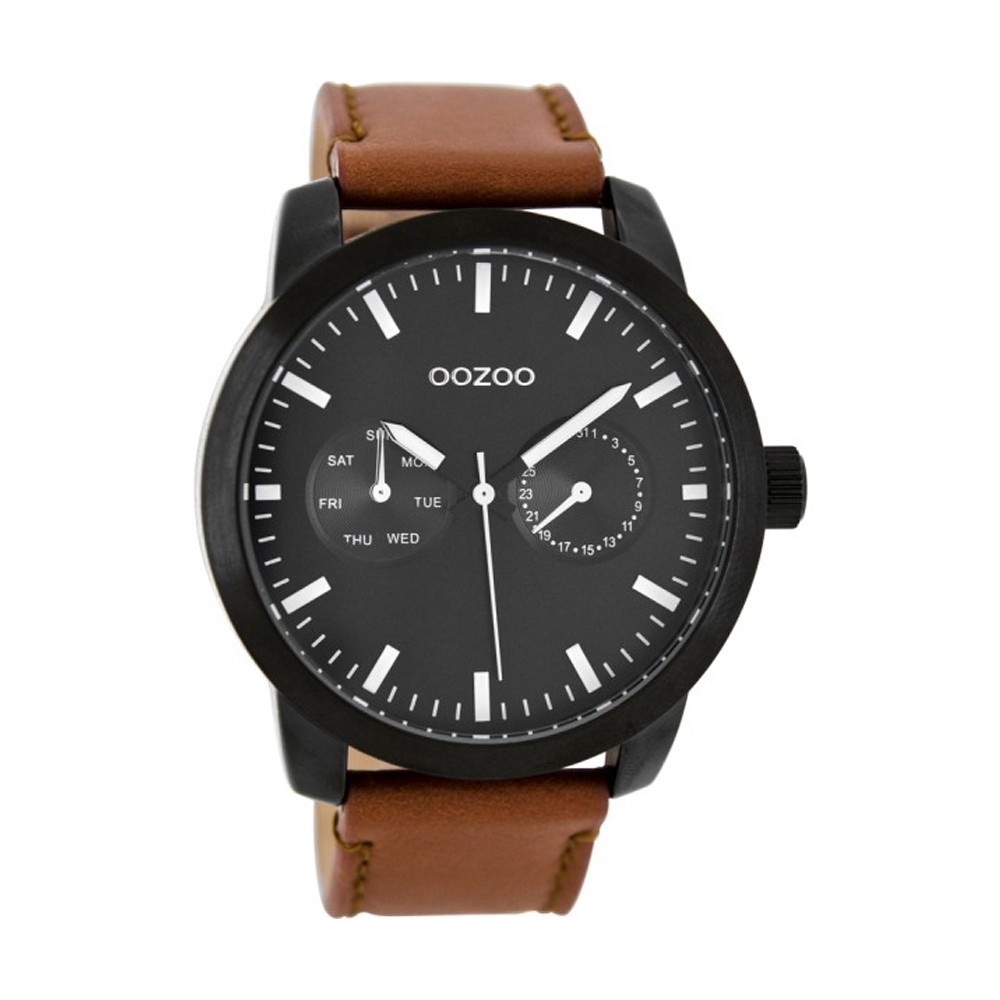 OOZOO Timepieces Brown Cognac Leather Strap C8258
