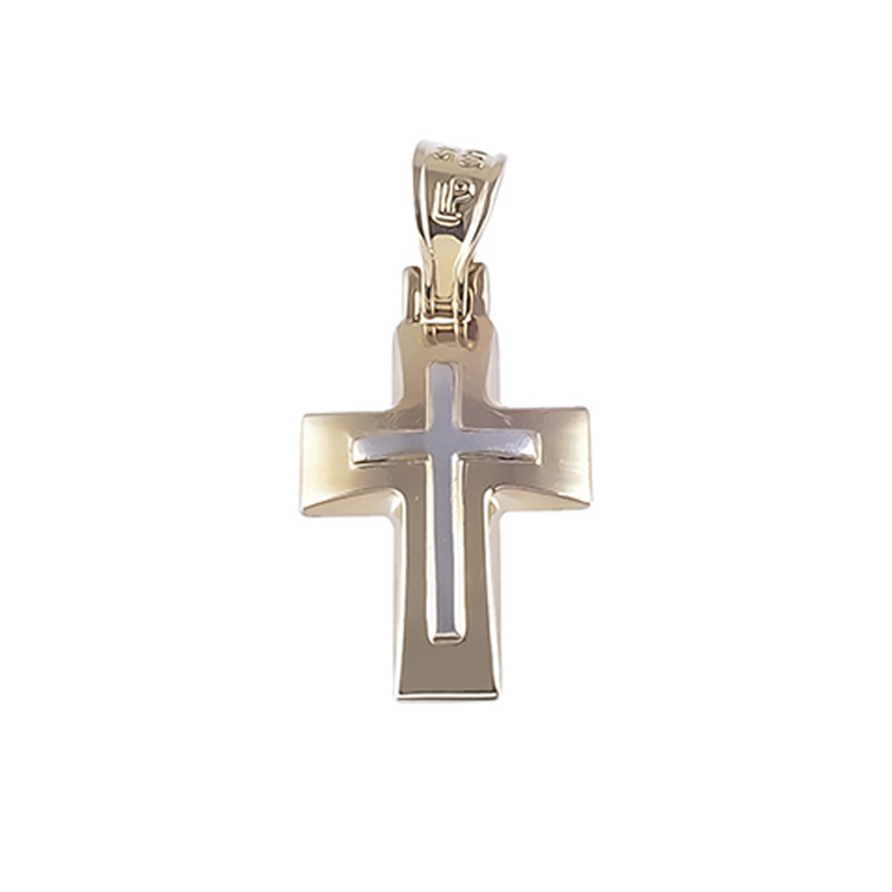 14K Χρυσός Δίχρωμος Σταυρός ST5028O 14K Χρυσός Δίχρωμος Σταυρός ST5028O