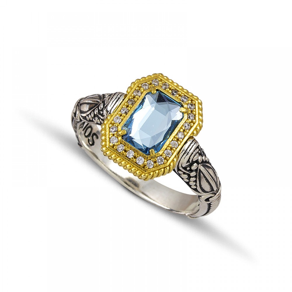 DIMITRIOS EXCLUSIVE Ασήμι 925 Δαχτυλίδι με Swarovski Κρύσταλλα D132-1