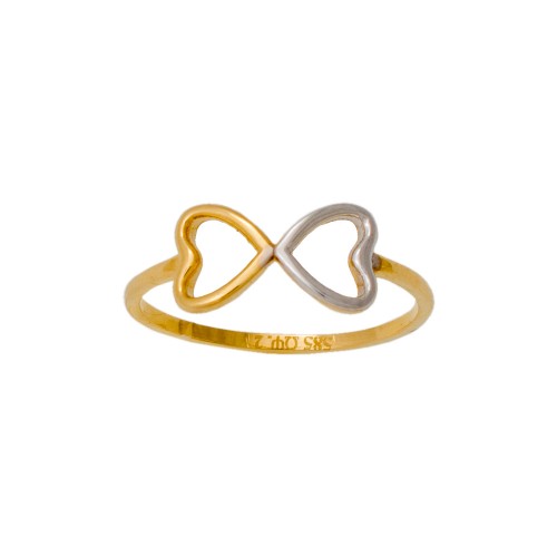 14K Χρυσό Δίχρωμο Δαχτυλίδι D5011