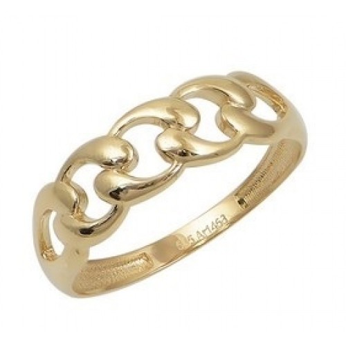 14K Χρυσό Δαχτυλίδι Σχέδιο Κρίκοι D9239