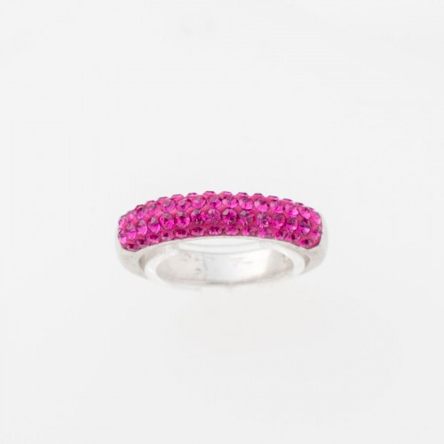 925 Ασήμι Δαχτυλίδι με Ροζ Ζιργκόν DA4008