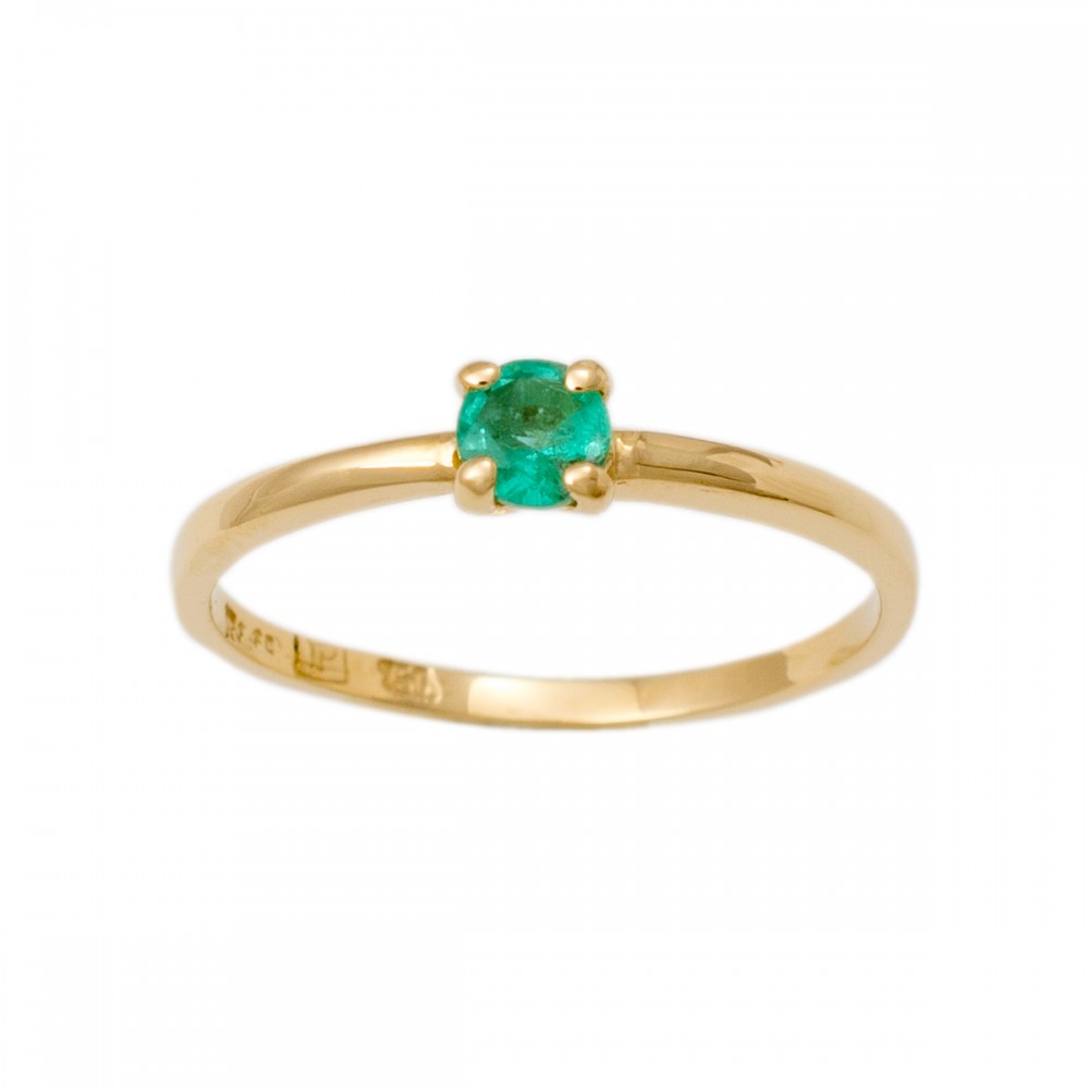 18K Χρυσό Δαχτυλίδι με Σμαράγδι DE00007