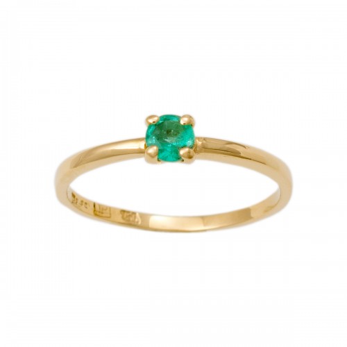 18K Χρυσό Δαχτυλίδι με Σμαράγδι DE00007