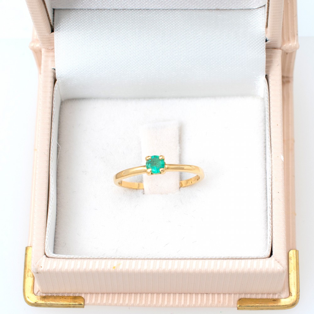 18K Χρυσό Δαχτυλίδι με Σμαράγδι DE00007