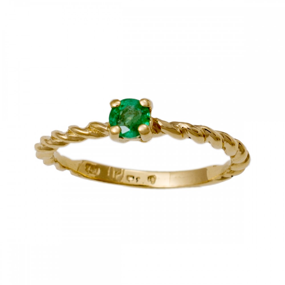 18K Χρυσό Δαχτυλίδι με Σμαράγδι DE00033