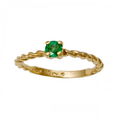 18K Χρυσό Δαχτυλίδι με Σμαράγδι DE00033