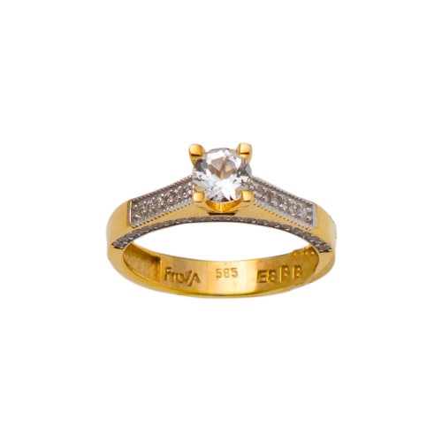 14Κ Χρυσό Δαχτυλίδι με Τοπάζι DF618