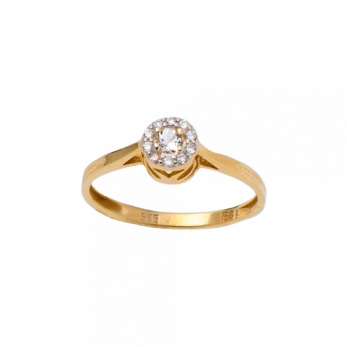 14Κ Χρυσό Δαχτυλίδι με Τοπάζι DF745