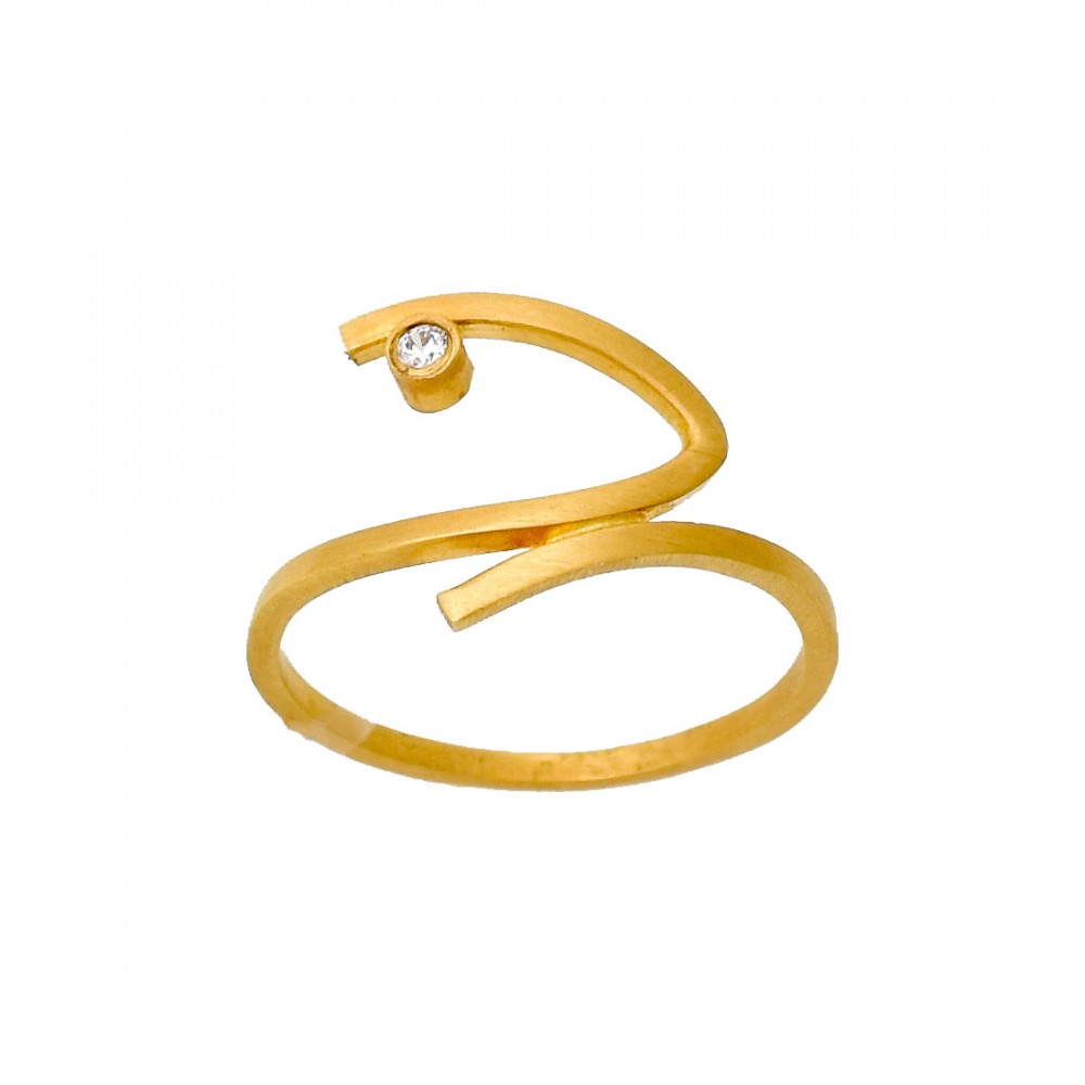 14K Χρυσό Χειροποίητο Δαχτυλίδι με Ζιργκόν DK578KT1