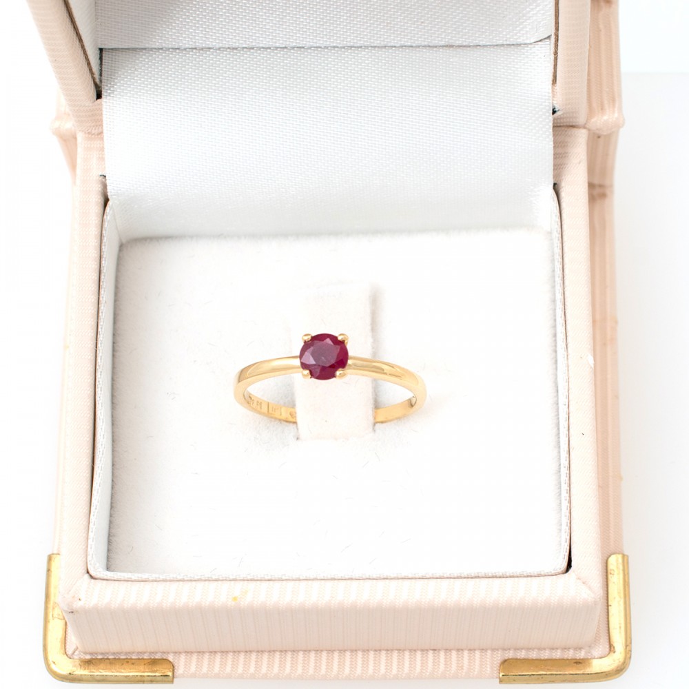 18K Χρυσό Δαχτυλίδι με Ρουμπίνι DR00007