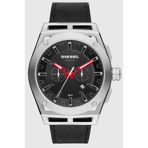 DIESEL Timeframe Chronograph Black Leather Strap DZ4543 DIESEL Timeframe Chronograph Black Leather Strap DZ4543