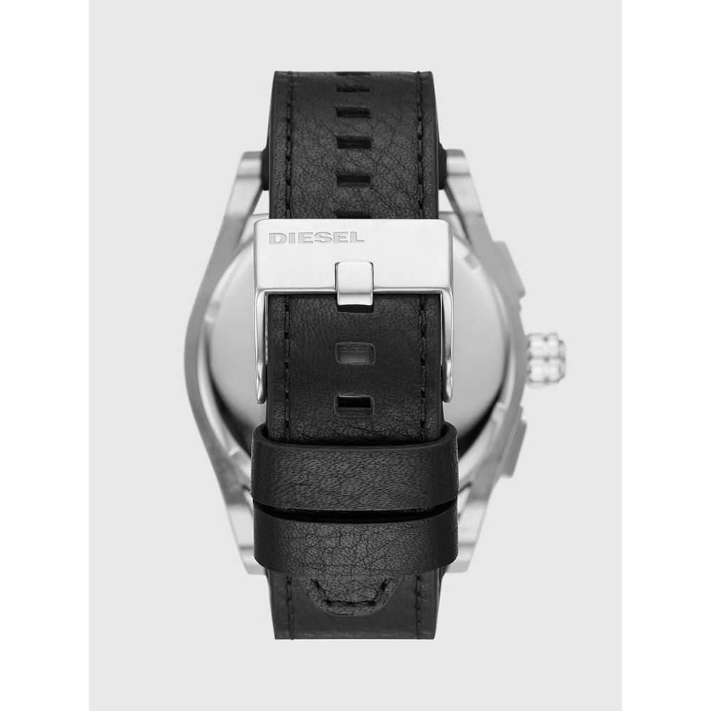 DIESEL Timeframe Chronograph Black Leather Strap DZ4543