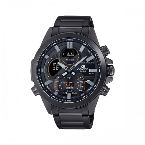 CASIO Edifice Smart watch Με Μαύρο Μπρασελέ από Ανοξείδωτο Ατσάλι ECB-30DC-1AEF