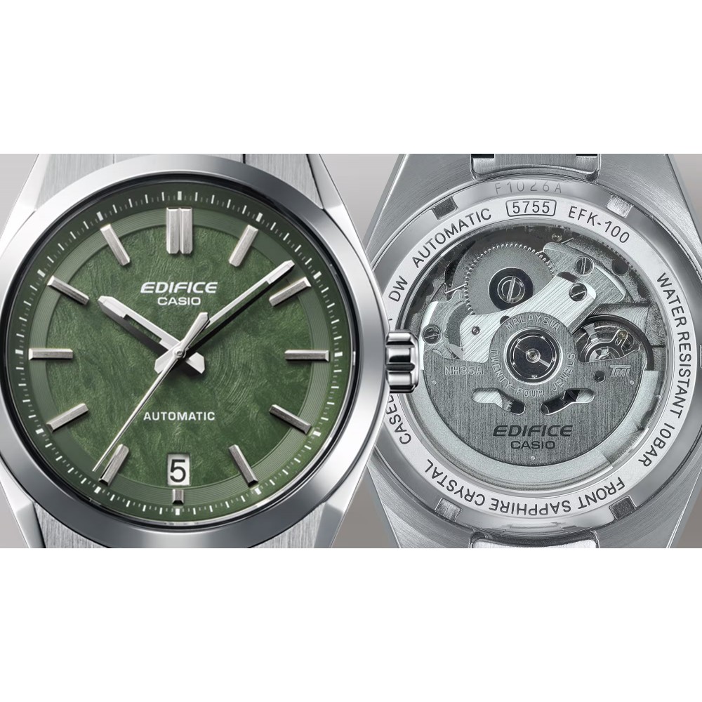 CASIO Edifice Αυτόματο Ρολόι χειρός με μπρασελέ από ανοξείδωτο ατσάλι EFK-100D-3A