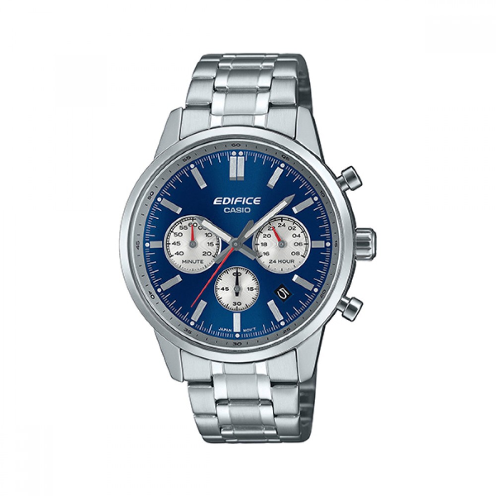 CASIO Edifice Χρονογράφος με Μπρασελέ από Ανοξείδωτο Ατσάλι EFR-575D-2AEF CASIO Edifice Χρονογράφος με Μπρασελέ από Ανοξείδωτο Ατσάλι EFR-575D-2AEF