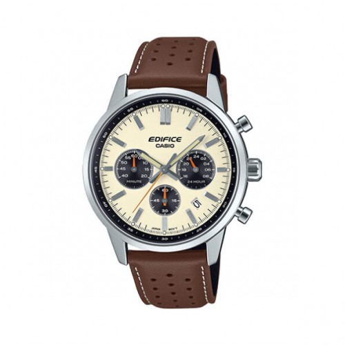 CASIO Edifice Χρονογράφος με Καφέ Δερμάτινο Λουράκι EFR-575L-7AEF CASIO Edifice Χρονογράφος με Καφέ Δερμάτινο Λουράκι EFR-575L-7AEF