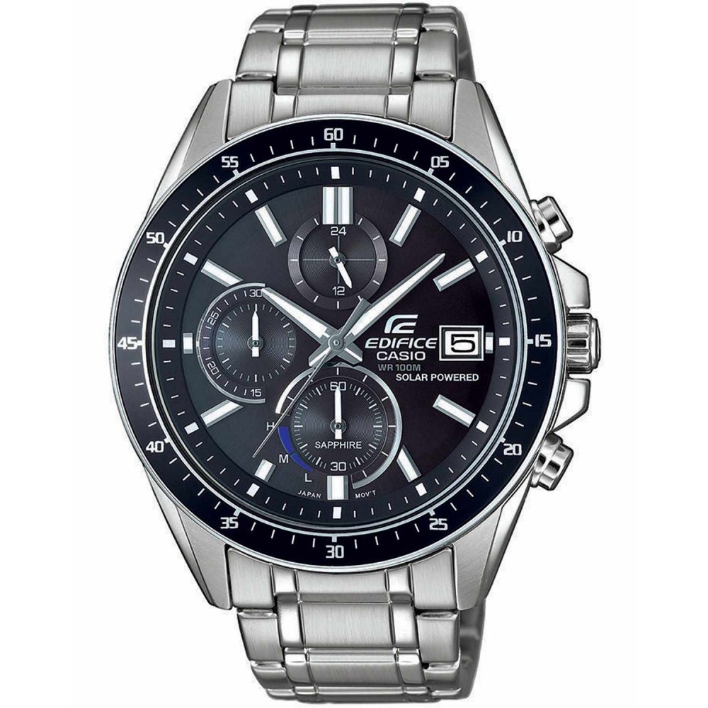CASIO Edifice Solar Χρονογράφος με Μπρασελέ από Ανοξείδωτο Ατσάλι EFS-S510D-1AVUEF