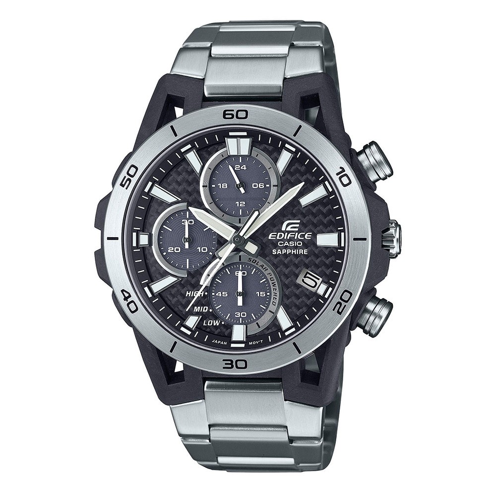 CASIO Edifice Solar Χρονογράφος με μπρασελέ από Ανοξείδωτο Ατσάλι EFS-S640D-1AVUEF