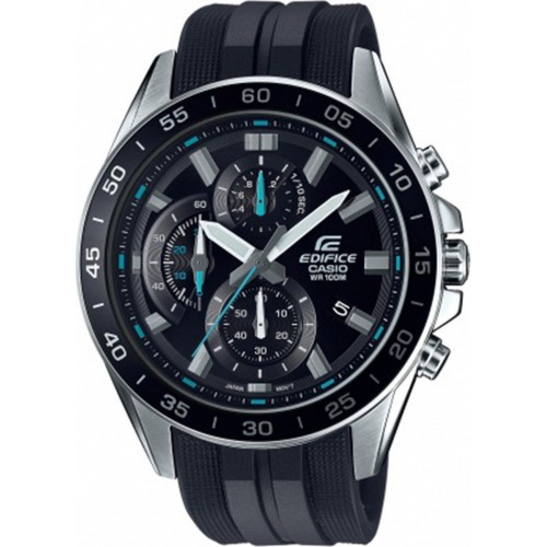 CASIO Edifice Χρονογράφος με Μαύρο Λουράκι από Καουτσούκ EFV-550P-1AVUEF
