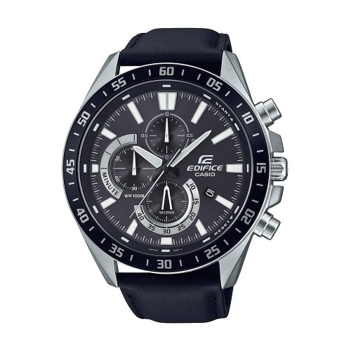 CASIO Edifice Black Leather Chronograph EFV-620L-1AVUEF CASIO Edifice Black Leather Chronograph EFV-620L-1AVUEF