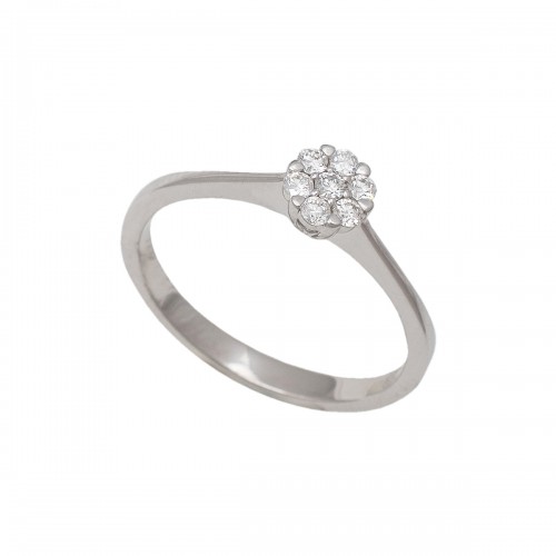 18K Μονόπετρο Δαxτυλίδι Αρραβώνων με Διαμάντι EM084