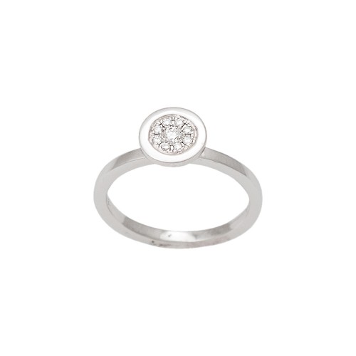 18K Μονόπετρο Δαxτυλίδι Αρραβώνων με Διαμάντι EM101