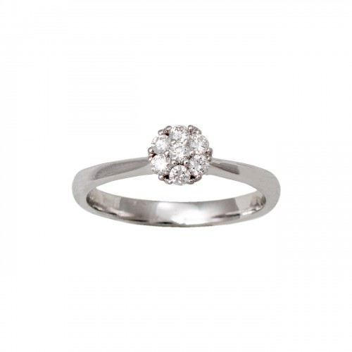 18K Μονόπετρο Invisible Δαxτυλίδι Αρραβώνων με Διαμάντι EM224