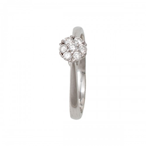 18K Μονόπετρο Invisible Δαxτυλίδι Αρραβώνων με Διαμάντι EM224