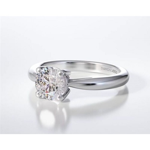 18K Μονόπετρο Δαxτυλίδι Αρραβώνων με Διαμάντι ENG089