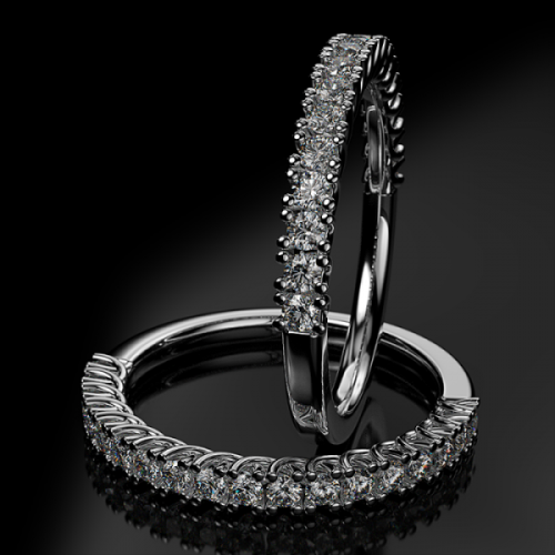 18K Μονόπετρο Δαxτυλίδι Αρραβώνων με Διαμάντια ETH05