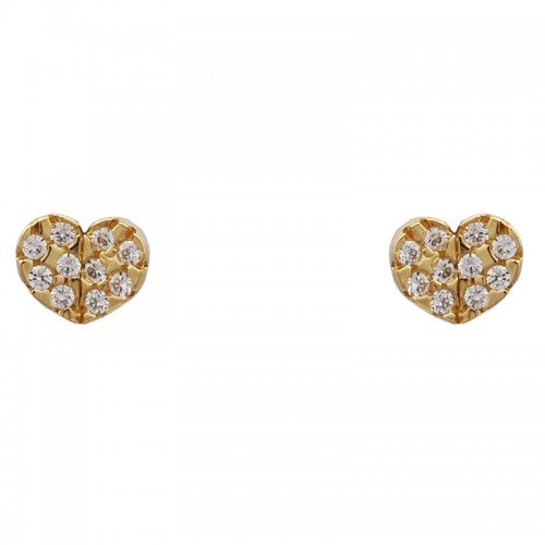 14K Χρυσά Σκουλαρίκια με Ζιργκόν SK5039O