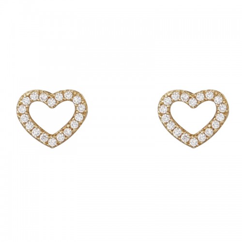 14K Χρυσά Σκουλαρίκια με Ζιργκόν SK5040O