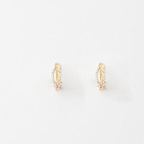 14K Χρυσά Σκουλαρίκια με Ζιργκόν SK222KN