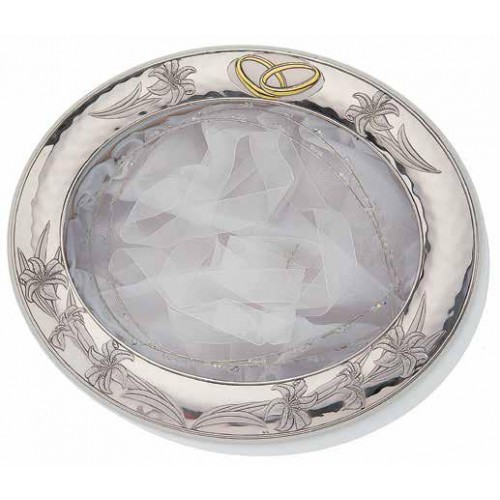 PRINCE SILVERO Ασημί Στεφανοθήκες Γάμου Καφέ Ξύλο  MA/ST25B