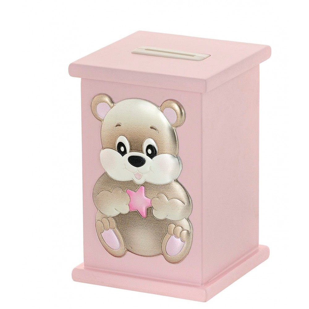 PRINCELINO Piggy Ξύλινο Αρκουδάκι Τράπεζα Μουσικό Κουτί για Παιδιά MA/MB133CR