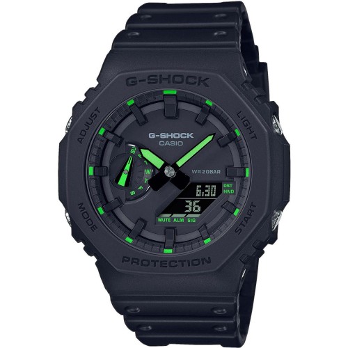 CASIO G-SHOCK με Μαύρο Λουράκι από Καουτσούκ GA-2100-1A3ER