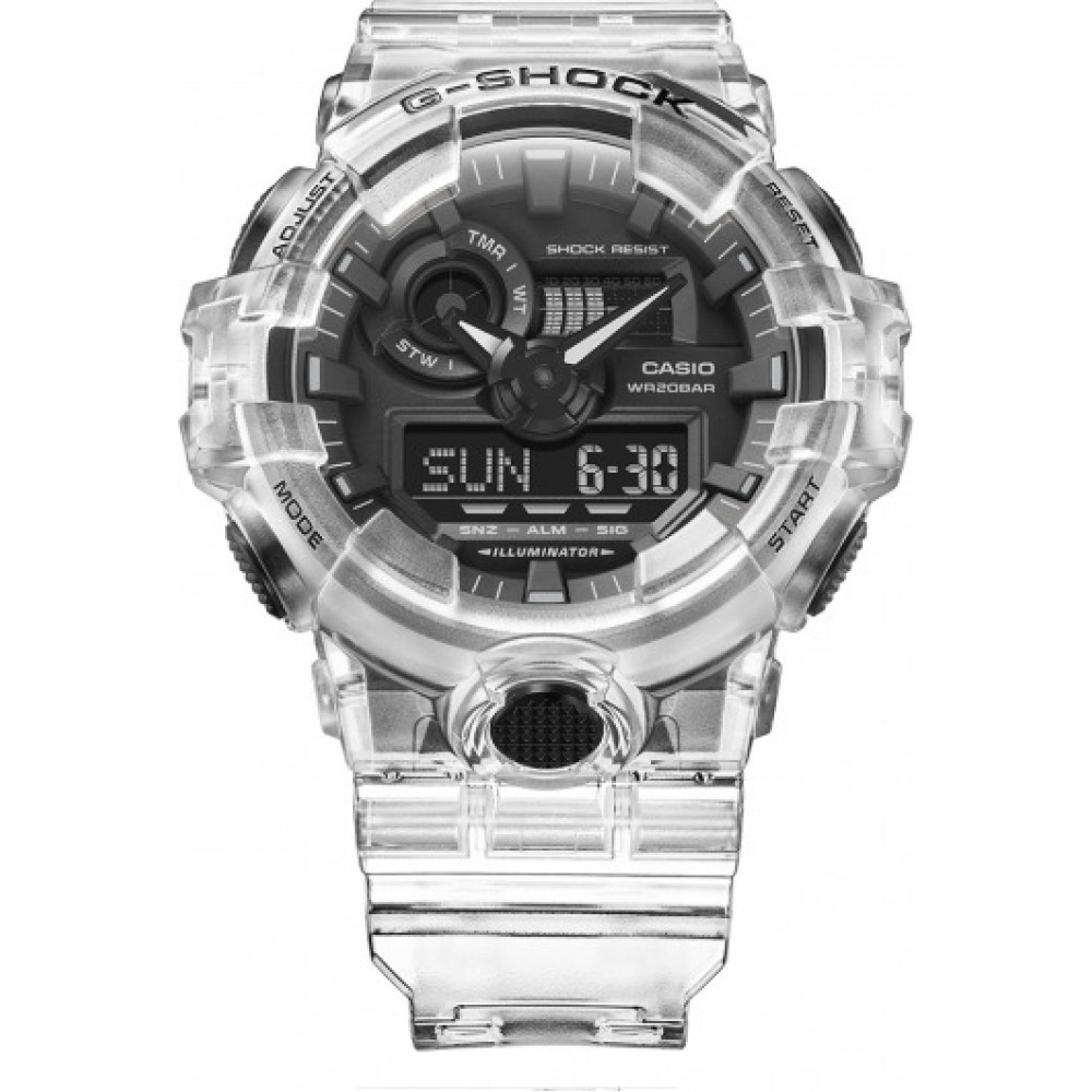 CASIO G-Shock Transparent Resin Strap GA-700SKE-7AER CASIO G-Shock Transparent Resin Strap GA-700SKE-7AER