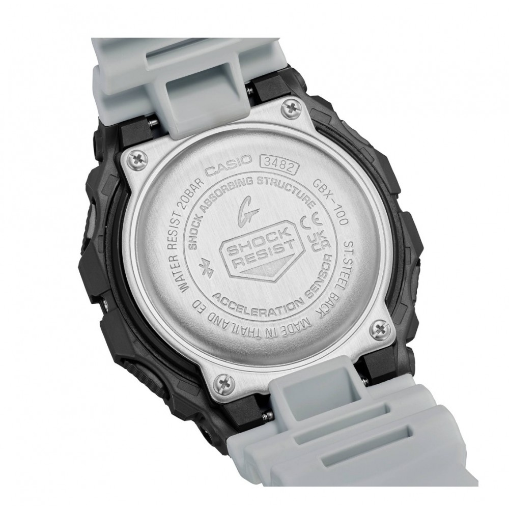 CASIO G-Shock με Γκρι Καουτσούκ Λουράκι GBX-100TT-8ER