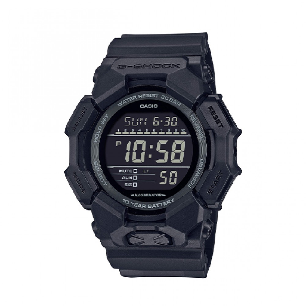 CASIO G-Shock Μαύρο με λουράκι από καουτσούκ GD-010-1A1ER CASIO G-Shock Μαύρο με λουράκι από καουτσούκ GD-010-1A1ER