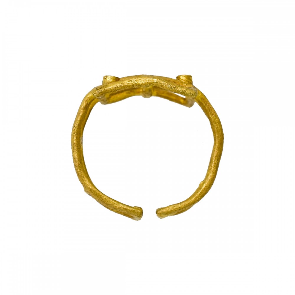 18K Χρυσό Χειροποίητο Δαχτυλίδι με Brown Brilliant Διαμάντια GD004R