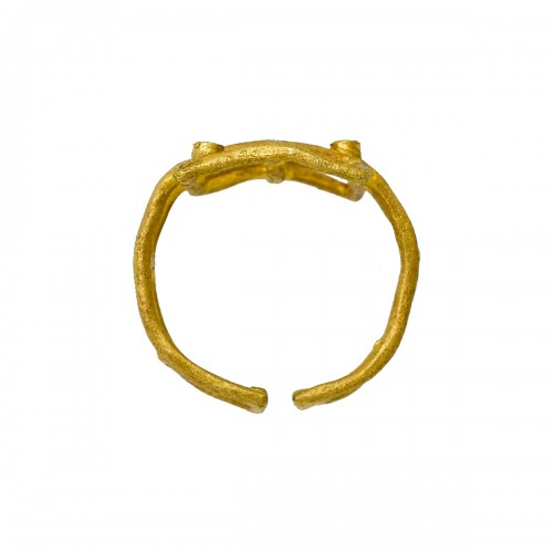 18K Χρυσό Χειροποίητο Δαχτυλίδι με Brown Brilliant Διαμάντια GD004R