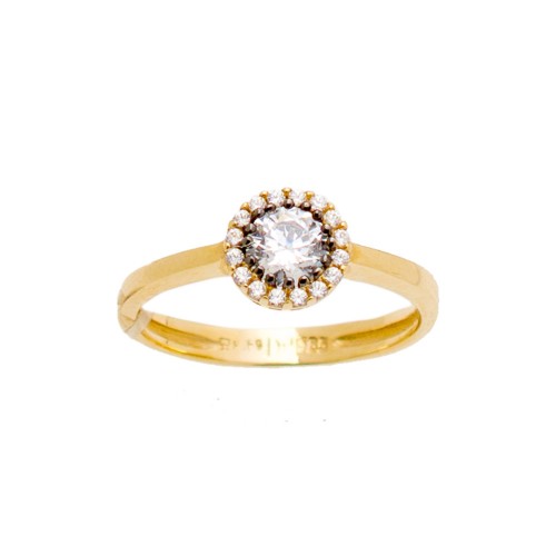 14K Χρυσό Δαχτυλίδι με Ζιργκόν GD103