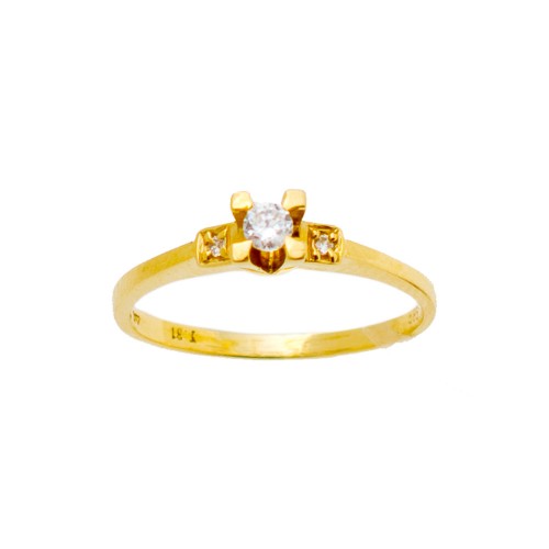14K Χρυσό Δαχτυλίδι με Ζιργκόν GDK005