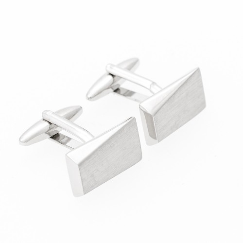 Μανικετόκουμπα Χαλκός Επιροδιωμένο Ασημί GF150