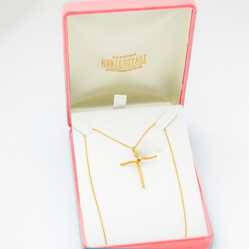 18K Χρυσό Σταυρός με Διαμάντι GS137DM