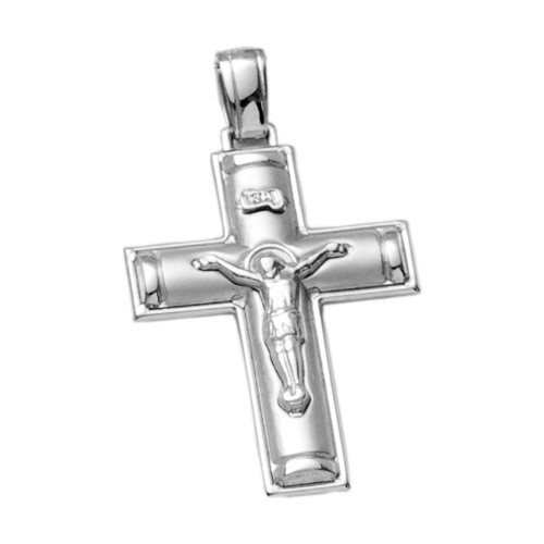14K Λευκόχρυσος Σταυρός GS182K
